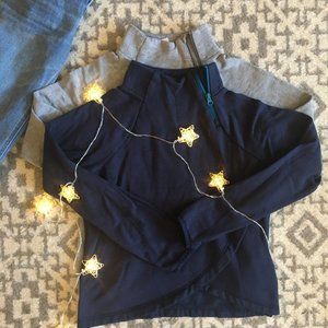 2 softest cozy sweatshirts gray and dark blue